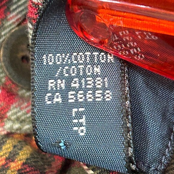 Polo by Ralph Lauren Plaid Flannel Shirt Size 2XLT Red Green Button Down Top - Picture 13 of 14